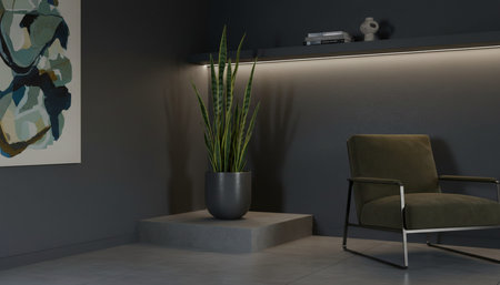 Modern Indoor Interior Space Background Photo for Creative Design