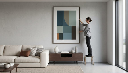 Modern Indoor Interior Space Background Photo for Creative Design