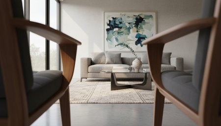Modern Indoor Interior Space Background Photo for Creative Design