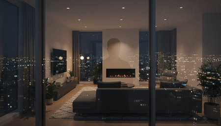 Modern Indoor Interior Space Background Photo for Creative Designの写真素材