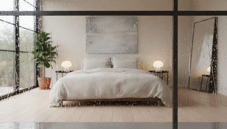 Beautiful Bedroom Room Scene Background for Creative Design