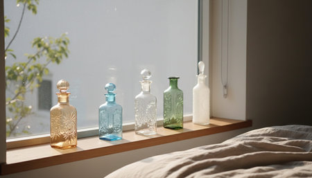 Beautiful Bedroom Room Scene Background for Creative Designの写真素材