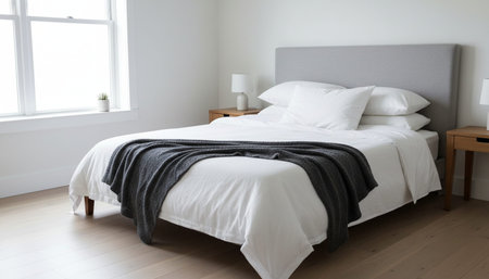 Beautiful Bedroom Room Scene Background for Creative Design