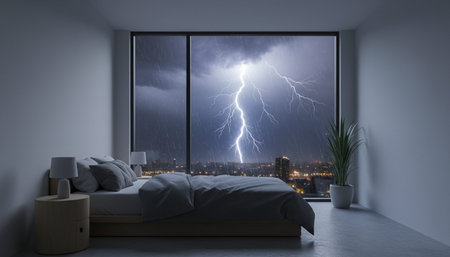 Beautiful Bedroom Room Scene Background for Creative Design