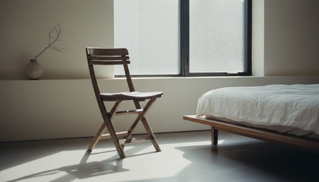 Beautiful Bedroom Room Scene Background for Creative Design