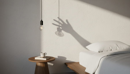 Beautiful Bedroom Room Scene Background for Creative Design