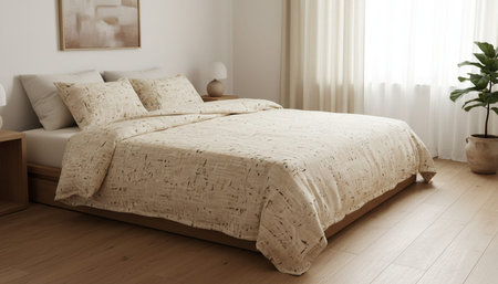 Beautiful Bedroom Room Scene Background for Creative Design