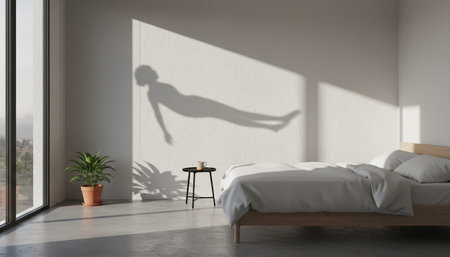 Beautiful Bedroom Room Scene Background for Creative Design