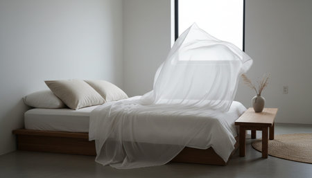 Beautiful Bedroom Room Scene Background for Creative Design