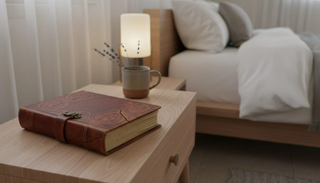 Beautiful Bedroom Room Scene Background for Creative Design