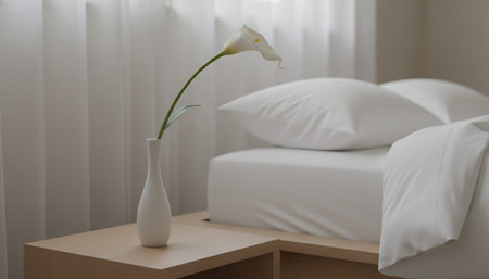 Beautiful Bedroom Room Scene Background for Creative Design