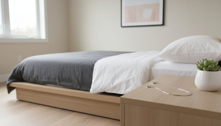Beautiful Bedroom Room Scene Background for Creative Design