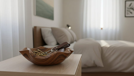 Beautiful Bedroom Room Scene Background for Creative Design