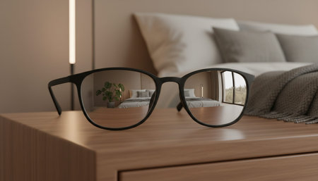 Beautiful Bedroom Room Scene Background for Creative Design