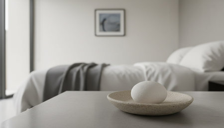 Beautiful Bedroom Room Scene Background for Creative Design