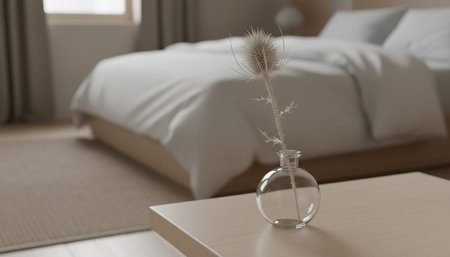 Beautiful Bedroom Room Scene Background for Creative Design