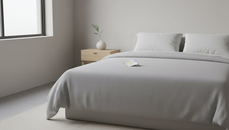 Beautiful Bedroom Room Scene Background for Creative Design
