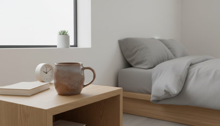Beautiful Bedroom Room Scene Background for Creative Design