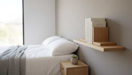 Beautiful Bedroom Room Scene Background for Creative Design