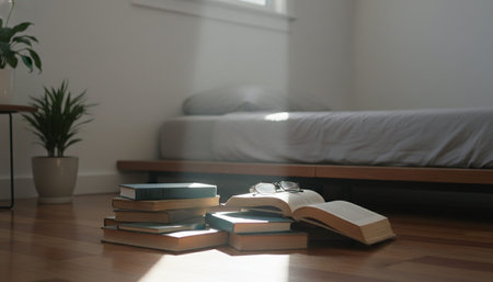 Beautiful Bedroom Room Scene Background for Creative Design