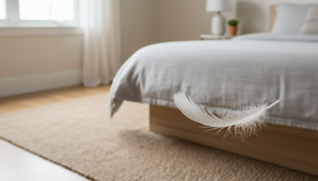 Beautiful Bedroom Room Scene Background for Creative Design
