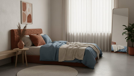 Beautiful Bedroom Room Scene Background for Creative Design