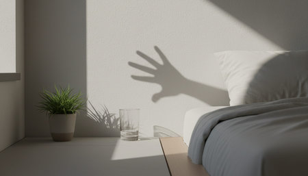 Beautiful Bedroom Room Scene Background for Creative Design