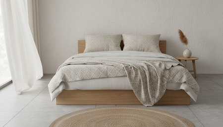 Beautiful Bedroom Room Scene Background for Creative Design