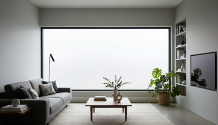 Modern Indoor Interior Space Background Photo for Creative Design