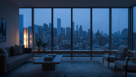 Modern Indoor Interior Space Background Photo for Creative Designの写真素材