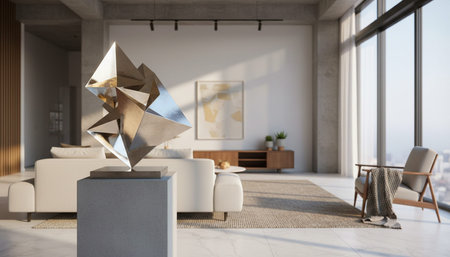 Modern Indoor Interior Space Background Photo for Creative Design