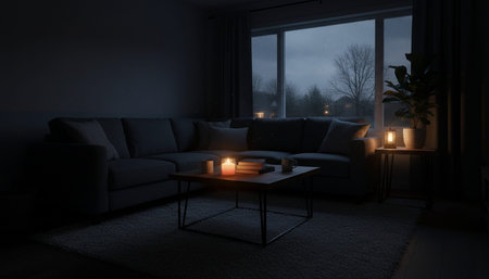 Modern Indoor Interior Space Background Photo for Creative Designの写真素材