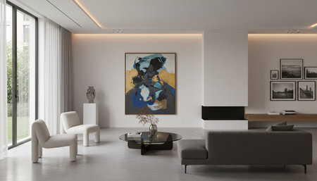 Modern Indoor Interior Space Background Photo for Creative Design