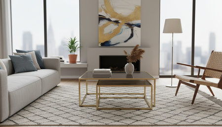Modern Indoor Interior Space Background Photo for Creative Design