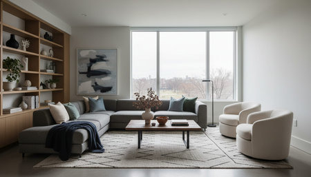 Modern Indoor Interior Space Background Photo for Creative Design