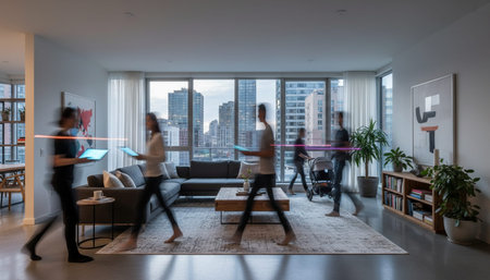Modern Indoor Interior Space Background Photo for Creative Design