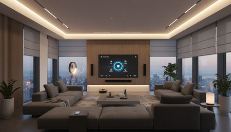 Modern Indoor Interior Space Background Photo for Creative Design