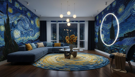 Modern Indoor Interior Space Background Photo for Creative Design