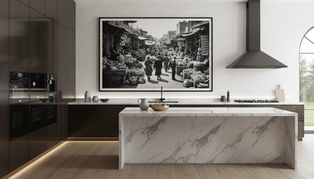 Modern Kitchen Interior Space Background