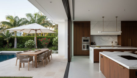 Modern Kitchen Interior Space Background