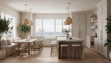 Modern Kitchen Interior Space Backgroundの写真素材