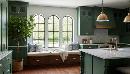 Modern Kitchen Interior Space Background
