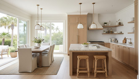Modern Kitchen Interior Space Backgroundの写真素材