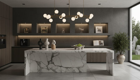 Modern Kitchen Interior Space Background
