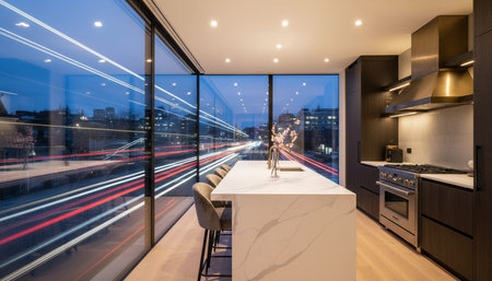 Modern Kitchen Interior Space Background