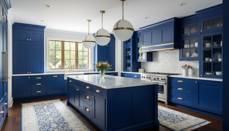 Modern Kitchen Interior Space Backgroundの写真素材