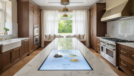 Modern Kitchen Interior Space Backgroundの写真素材