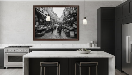 Modern Kitchen Interior Space Background