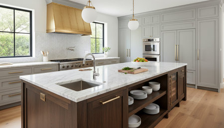 Modern Kitchen Interior Space Background
