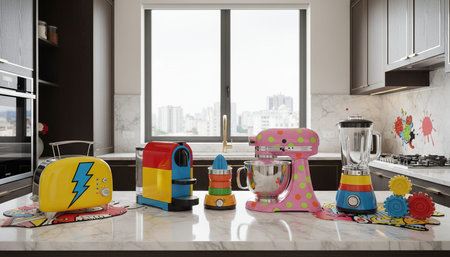 Modern Kitchen Interior Space Backgroundの写真素材